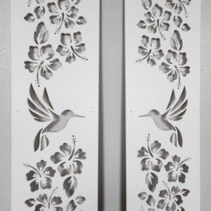 Shutter Hibiscus sold in pair left and right 2shuters