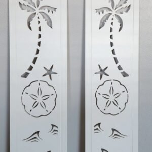 Coastal Charm Shutter Sand dollar sold in pair left and right 2shuters