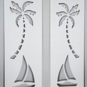 Seaside Shutter Sailboat sold in pair left and right 2shuters