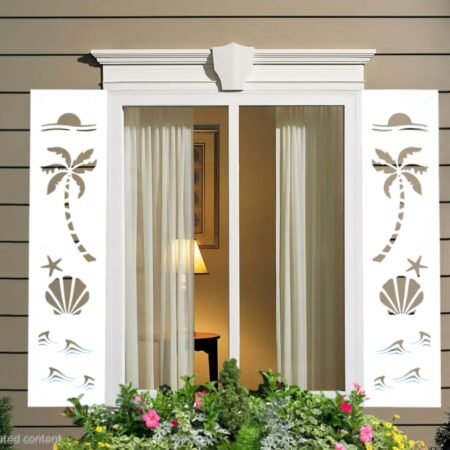 Coastal Charm Shutter Seashell sold in pair left and right 2shuters