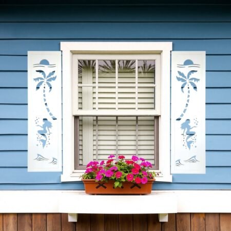 Coastal Charm Shutter Mermaid sold in pair left and right 2shuters