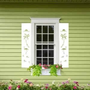 Coastal Charm Shutter Flamingo sold in pair left and right 2shuters