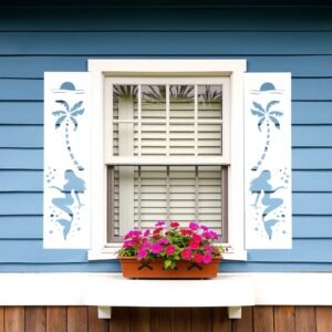Coastal Charm Shutter Mermaid sold in pair left and right 2shuters