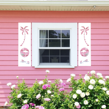 Sunset Flamingo Shutters sold in pair left and right 2shuters