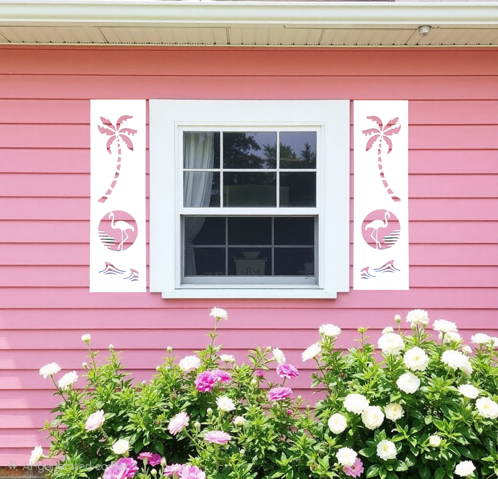 Sunset Flamingo Shutters sold in pair left and right 2shuters