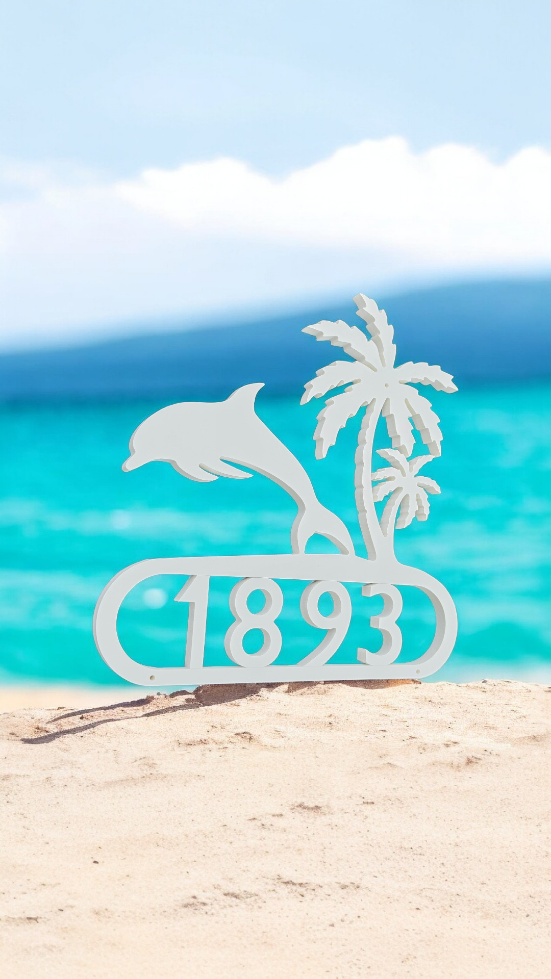 Decorative House Number Dolphin design - Image 3