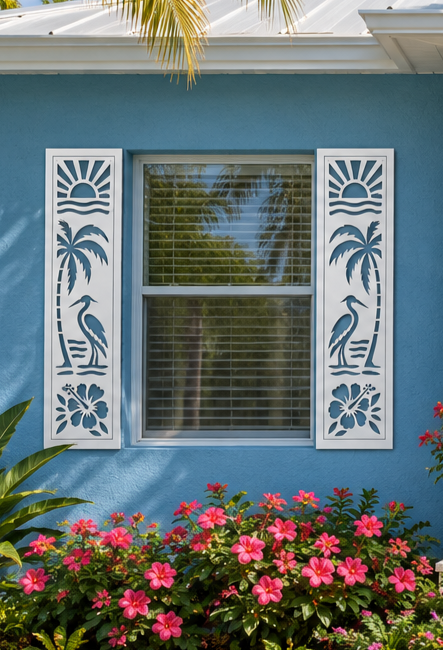 Blue Heron Shutters sold in pair left and right 2 shutters